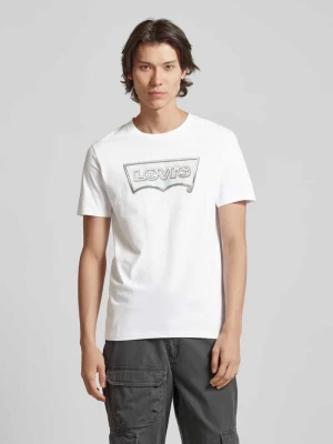 T-shirt z nadrukiem z logo i okrągłym dekoltem Levi's®