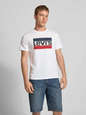 T-shirt z nadrukiem z logo i okrągłym dekoltem Levi's®