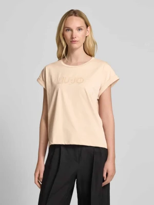 T-shirt z nadrukiem z logo i okrągłym dekoltem LIU JO SPORT