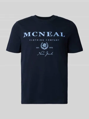 t-shirt z nadrukiem z logo i okrągłym dekoltem MCNEAL Ciemnoniebieski
