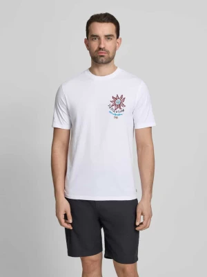 t-shirt z nadrukiem z logo i okrągłym dekoltem Scotch & Soda