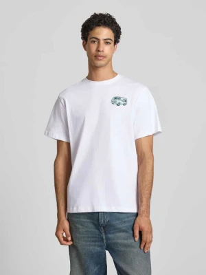 t-shirt z nadrukiem z logo i okrągłym dekoltem The North Face Biały