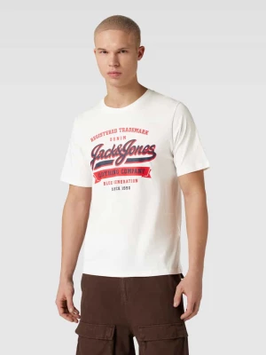 T-shirt z nadrukiem z logo jack & jones