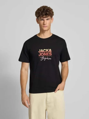 T-shirt z nadrukiem z logo jack & jones