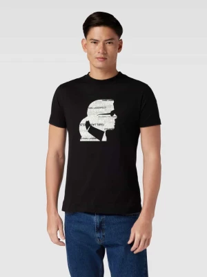 T-shirt z nadrukiem z logo Karl Lagerfeld