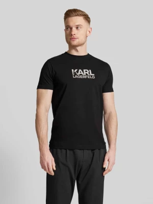 T-shirt z nadrukiem z logo Karl Lagerfeld