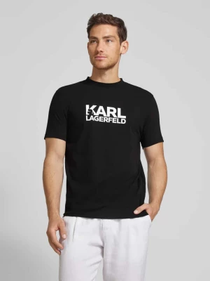 T-shirt z nadrukiem z logo Karl Lagerfeld