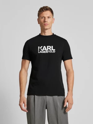 T-shirt z nadrukiem z logo Karl Lagerfeld