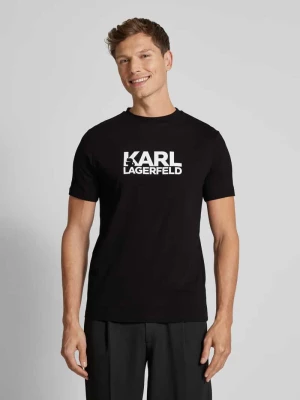 T-shirt z nadrukiem z logo Karl Lagerfeld