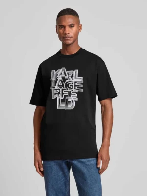 T-shirt z nadrukiem z logo Karl Lagerfeld