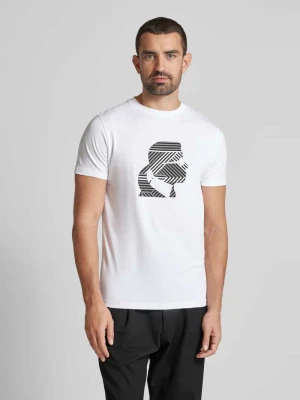 T-shirt z nadrukiem z logo Karl Lagerfeld