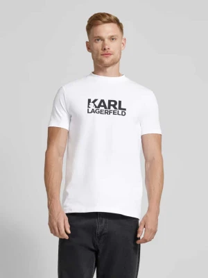 T-shirt z nadrukiem z logo Karl Lagerfeld