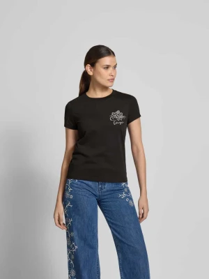 T-shirt z nadrukiem z logo Kenzo Czarny