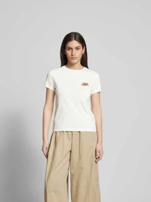 T-shirt z nadrukiem z logo Kenzo Złamany biały