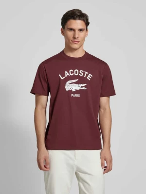 T-shirt z nadrukiem z logo Lacoste