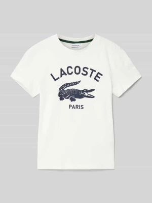 T-shirt z nadrukiem z logo Lacoste