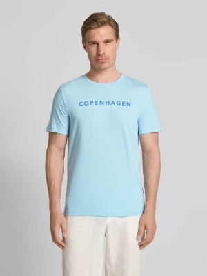 T-shirt z nadrukiem z logo lindbergh