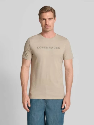 T-shirt z nadrukiem z logo lindbergh