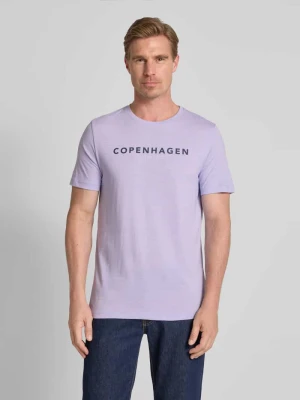 T-shirt z nadrukiem z logo lindbergh