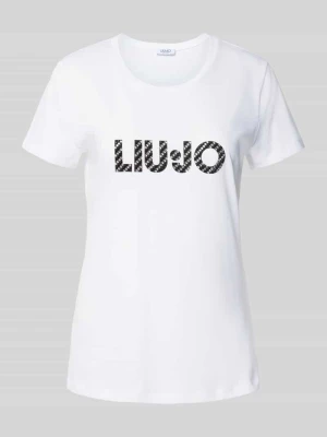 T-shirt z nadrukiem z logo Liu Jo White