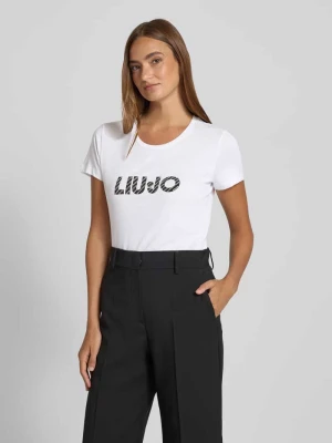 T-shirt z nadrukiem z logo Liu Jo White