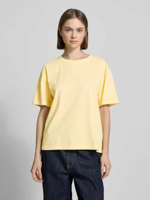 T-shirt z nadrukiem z logo Marc O'Polo Morelowy