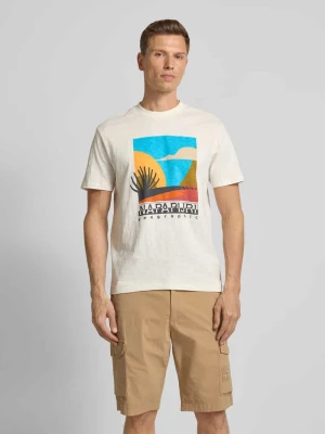 T-shirt z nadrukiem z logo model ‘ARBIA’ Napapijri