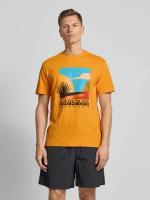T-shirt z nadrukiem z logo model ‘ARBIA’ Napapijri