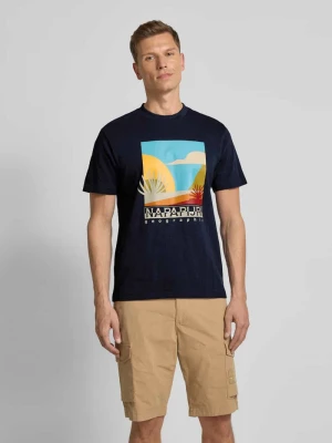 T-shirt z nadrukiem z logo model ‘ARBIA’ Napapijri