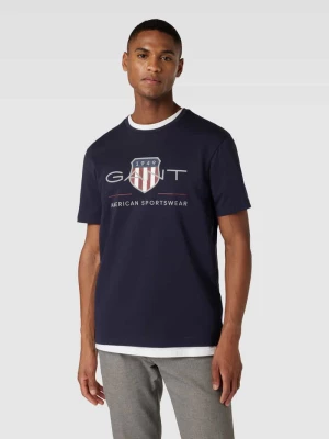 T-shirt z nadrukiem z logo model ‘ARCHIVE SHIELD’ Gant