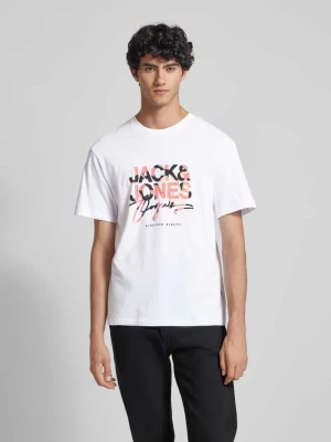 T-shirt z nadrukiem z logo model ‘ARUBA’ jack & jones