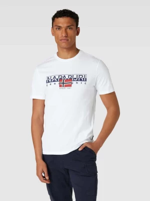 T-shirt z nadrukiem z logo model ‘AYLMER’ Napapijri