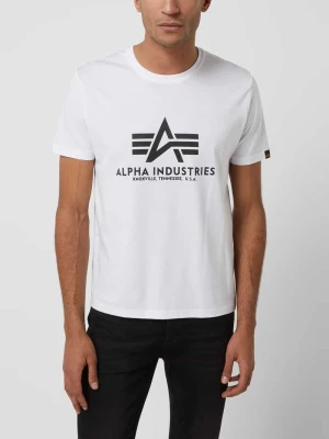 T-shirt z nadrukiem z logo model ‘BASIC’ alpha industries