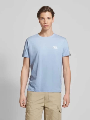 T-shirt z nadrukiem z logo model ‘BASIC’ alpha industries