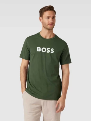 T-shirt z nadrukiem z logo model ‘Basic Logo’ Boss