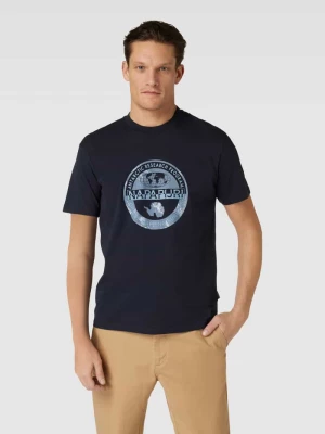 T-shirt z nadrukiem z logo model ‘BOLLO’ Napapijri