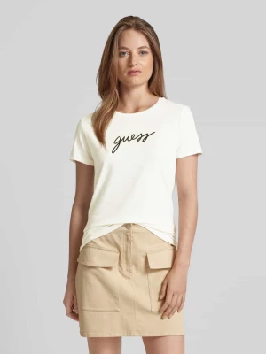 T-shirt z nadrukiem z logo model ‘CARRIE’ Guess