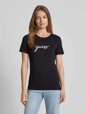 T-shirt z nadrukiem z logo model ‘CARRIE’ Guess