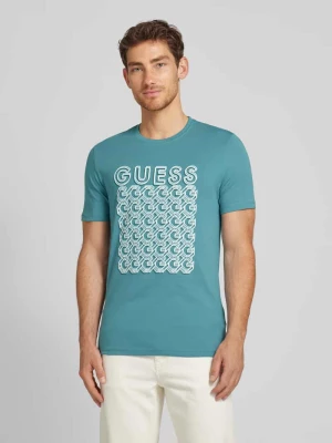 T-shirt z nadrukiem z logo model ‘CHAIN’ Guess