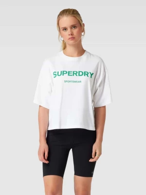 T-shirt z nadrukiem z logo model ‘CODE’ Superdry Sports