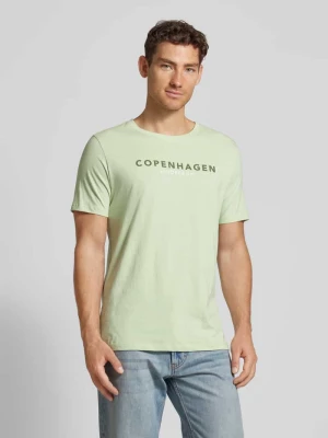 T-shirt z nadrukiem z logo model ‘Copenhagen’ lindbergh