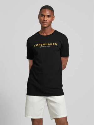 T-shirt z nadrukiem z logo model ‘Copenhagen’ lindbergh