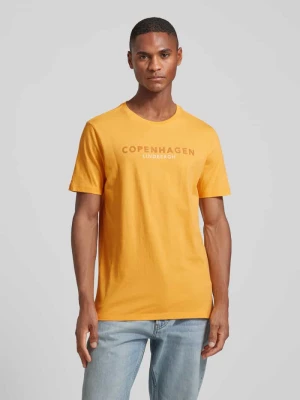 T-shirt z nadrukiem z logo model ‘Copenhagen’ lindbergh