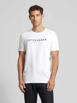 T-shirt z nadrukiem z logo model ‘Copenhagen’ lindbergh