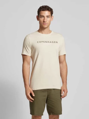 T-shirt z nadrukiem z logo model ‘Copenhagen’ lindbergh