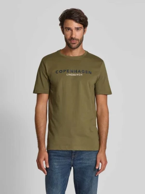 T-shirt z nadrukiem z logo model ‘Copenhagen’ lindbergh