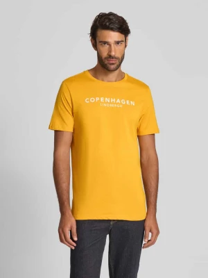 T-shirt z nadrukiem z logo model ‘Copenhagen’ lindbergh