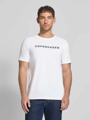 T-shirt z nadrukiem z logo model ‘Copenhagen’ lindbergh