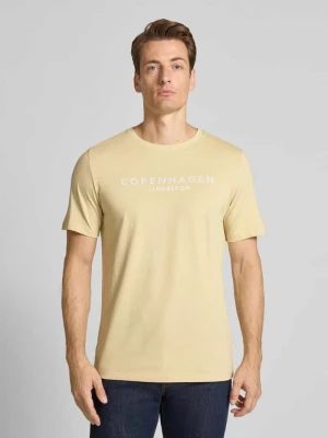 T-shirt z nadrukiem z logo model ‘Copenhagen’ lindbergh