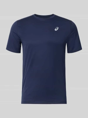 T-shirt z nadrukiem z logo model 'CORE' Asics Ciemnoniebieski